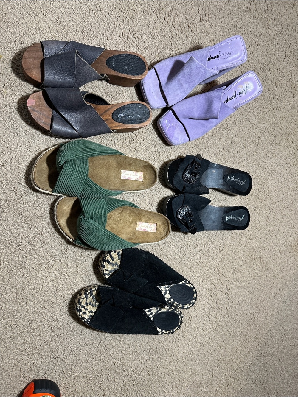 Free People bundle (5 pairs) sandals/mules
